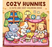 Cozy Hunnies: Coloring Book for Adults and Teens Featuring Cute and Bold Designs of Fuzzy Animals Characters and Hygge Moments for Relaxation