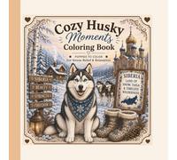 Cozy Husky Moments: Coloring Book For Stress Relief & Relaxation
