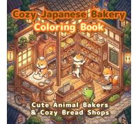 Cozy Japanese Bakery Coloring Book: Cute Animal Bakers & Cozy Bread Shops (Cozy Japan Coloring)