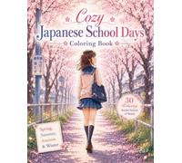 Cozy Japanese School Days Coloring Book: 30 Relaxing Anime Scenes of Youth, School Life, Cherry Blossoms, Summer Festivals, Cozy Streets