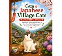 Cozy Japanese Village Cats Coloring Book: A Relaxing Adult Coloring Book of Cute Cats, Peaceful Scenes, and Cozy Japanese Village Life (Cozy Japanese Cats)