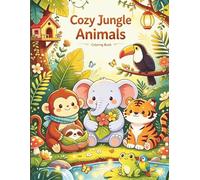 Cozy Jungle Animals Coloring Book for Toddlers Ages 2-6: Cute Rainforest Friends, Simple Bold Designs and Easy Coloring Pages for Preschool Kids and Little Hands