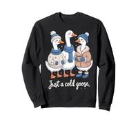 Cozy Just A Cold Goose Christmas Goose Mujeres y Hombres Sudadera