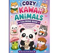 Cozy Kawaii Animals Coloring Book: 40 Bold and Easy Coloring Pages with Cute Japanese-Inspired Animals and Cozy Scenes for Relaxation and Stress Relief (Cozy Kawaii Coloring Book Series)