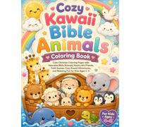 Cozy Kawaii Bible Animals Coloring Book: Cute Christian Coloring Pages with Adorable Bible Animals, Noah’s Ark Friends, Faith Scenes, Cozy Kawaii Adventures, and Relaxing Fun for Kids Ages 4-8