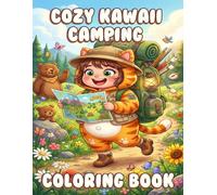 Cozy Kawaii Camping Coloring Book: An Adorable Adventure with Cute Chibi Girls, Relaxing Nature Scenes, and Stress Relief Woodland Aesthetics for Kids, Teens, and Adults