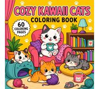 Cozy Kawaii Cats Coloring Book for Adults and Teens: 60 Bold and Easy Designs: Cute and Relaxing Cat Coloring Pages with Cozy Home Scenes, Sweet ... Relief (Cute & Cozy Cats Coloring Collection)