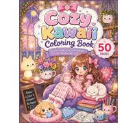 Cozy Kawaii Coloring Book: 50 Adorable Anime-Inspired Scenes Filled with Cute Animals, Sweet Treats, Magical Moments, Cozy Places, and Stress-Relieving Fun for Teens & Adults
