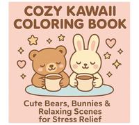Cozy Kawaii Coloring Book for Relaxation: Cute Bears, Bunnies and Cozy Scenes | Stress Relief & Mindfulness Coloring Pages