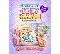 Cozy Kawaii Coloring Book: Süße Tiere & gemütliche Szenen | 50 süße Bold & Easy Motive in einem Malbuch zum Entspannen