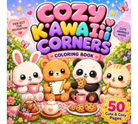 Cozy Kawaii Corners Coloring Book: Cute & Relaxing Home Scenes for Stress Relief and Fun