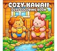 Cozy Kawaii: Cute Coloring Book: Comfy Coloring Book for Adults, Teens & Older Kids Full of Cute Kawaii Friends in Cozy Moments for Relaxation (Simple, Bold & Easy)