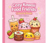 Cozy Kawaii Food Friends Coloring Book for Kids, Teens & Adults | Cute, Easy, Bold Coloring Pages for Relaxation