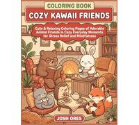 Cozy Kawaii Friends Coloring Book: Cute & Relaxing Animal Coloring Pages for Stress Relief and Mindfulness