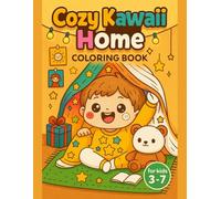 Cozy Kawaii Home Coloring Book for Ages 3-7 - Adorable Cozy Home Scenes - 50 Designs, 110 Pages: Heartwarming kawaii-style home illustrations to spark ... build focus, and develop coloring skills