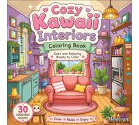 Cozy Kawaii Interiors Coloring Book: 30 Adorable Rooms to Color featuring Cute Tiny Homes, Aesthetic Bedrooms, and Relaxing Spaces for Adults and Teens