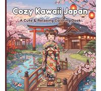 Cozy Kawaii Japan: Cute Coloring Book for Adults & Kids with Adorable Cats, Japanese Food, Daily Life & Relaxing Scenes (66 Easy Pages)