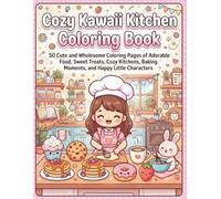 Cozy Kawaii Kitchen Coloring Book: 50 Cute and Wholesome Coloring Pages of Adorable Food, Sweet Treats, Cozy Kitchens, Baking Moments, and Happy Little Characters for Relaxation and Fun