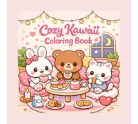 Cozy Kawaii Malbuch: 55 super süße Kawaii-Szenen mit dicken Linien für Kinder von 3-6 Jahren