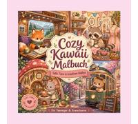 Cozy Kawaii Malbuch: Niedliche Tiere bei kreativen Hobbys und gemütlichen Handarbeiten zum Ausmalen für Teenager und Erwachsene