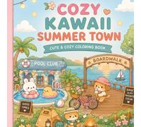 Cozy Kawaii Summer Town: Cute & Cozy Coloring Book (Cute & Cozy Kawaii Coloring Book)