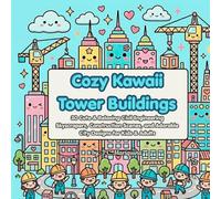 Cozy Kawaii Tower Buildings Coloring Book: 30 Cute & Relaxing Civil Engineering Skyscrapers, Construction Scenes, and Adorable City Designs for Kids & Adults