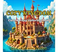 Cozy kingdom cute and easy coloring book: Coloring book for adult and teen featuring super-cute kingdom character with bold and easy designs for relaxation