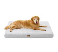 COZY KISS Cama ortopédica para perros extra, funda grande extraíble y lavable, con forro impermeable y parte inferior antideslizante, cama rectangular de espuma para mascotas, tamaño XXL, 54 x 44 x 4