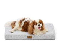 COZY KISS Cama ortopédica para perros medianos, funda extraíble lavable con forro impermeable y parte inferior antideslizante, cama rectangular de espuma para mascotas, tamaño M, 30 x 20 x 3 pulgadas