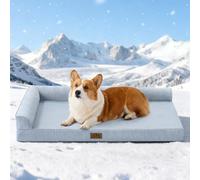 COZY KISS Cama Refrescante para Perro, Q-MAX>0.4 Cama Ortopédica para Gato, Cama Perro Pequeño con Funda Extraíble, Cama Perros Medianos con Revestimiento Impermeable, Azul, XL(107x76x18 cm)