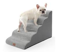 COZY KISS Escaleras Anchas para Perros con túnel de 19.7" de Ancho, escalón Grande Desmontable de Espuma para Perros pequeños, Cachorros o Gatos(Bianco e Nero, 50x83x57cm, 5.0)