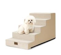 COZY KISS Escaleras para perros, escalones de 45 cm de alto para sofá cama con funda lavable, rampa de espuma antideslizante para perros pequeños, cachorros, gatos y personas mayores, 45 x 75 x 45 cm