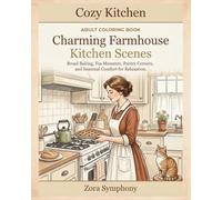 Cozy Kitchen: Adult Coloring Book Featuring Charming Farmhouse Kitchen Scenes, Bread Baking, Tea Moments, Pantry Corners, and Seasonal Comfort for Relaxation