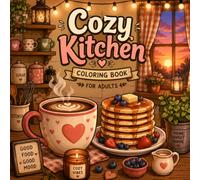 Cozy Kitchen Coloring Book for Adults: 25 Warm and Relaxing Kitchen Illustrations with Bold and Easy Designs for Stress Relief, Mindfulness and Creative Fun