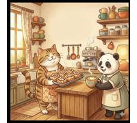 COZY KITCHEN COMPANIONS: A Whimsical Coloring Escape.: An Easy, Cute & Cozy Animal Coloring Book for Adults and Teens