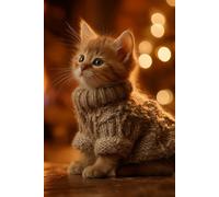 Cozy Kitten in a Sweater Journal, Notebook, and Diary: Journaling and Creative Writing Book with Lined Paper