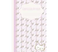 Cozy Knit Puppy Graph Notebook - 6" x 9", 120 Pages: Pink knitted pattern composition notebook with cute sleepy dog doodle and squared interior