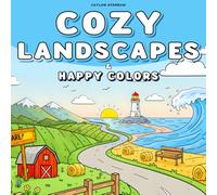 Cozy Landscapes & Happy Colors: Simple, Cozy, Easy, and Bold Coloring Book with Relaxing Nature Landscape Scenes for Stress Relief day and night (Cozy Coloring Books Ceylon Sparrow)