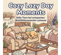 Cozy Lazy Day Moments - Süße Tiere bei entspannten Wohlfühlmomenten zuhause: 40 detailreiche Ausmalbilder mit niedlichen Tieren, gemütlichen Szenen und entspannten Alltagssituationen