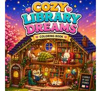 Cozy Library Dreams: A Cute and Relaxing Coloring Book Featuring Whimsical Libraries, Cozy Reading Nooks, Adorable Animals, and Stress-Relief Fantasy Scenes for Adults and Teens