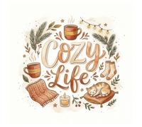 Cozy Life Coloring Book
