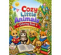 Cozy Little Animals Coloring Book: Cute & Relaxing Animal Coloring Pages for Kids Ages 6-10 (Cozy Little Coloring Book Series)