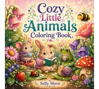 Cozy Little Animals Coloring Book: Whimsical Garden Adventures with Cute Animals, Giant Flowers, Mushrooms, Leaves, Berries, Dew Drops, and Mini Worlds for Kids, Teens, and Adults