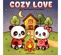 Cozy Love: Cute and Romantic Coloring: 40 Blissful Dates, Featuring Chibi Kawaii Pandas in Love. Romantic Coloring Book for Teens and Adults.