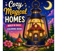 Cozy Magical Homes: Bold & Easy Coloring Book for Adults | Whimsical Fairy Houses, Cozy Fantasy Scenes, Stress Relief & Relaxation