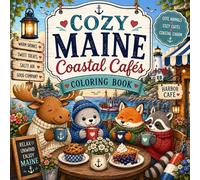 Cozy Maine Coastal Cafes: 30 Relaxing Maine Coastal Café Scenes Featuring Cute Animals and Cozy Harbor Life