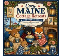 Cozy Maine Cottage Retreats Coloring Book: 30 Relaxing Cottage Scenes, Woodland Friends, Cozy Crafts, Rainy-Day Retreats & Maine-Inspired Charm