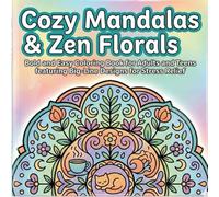 Cozy Mandalas & Zen Florals: Bold and Easy Coloring Book for Adults featuring Big-Line Floral Patterns and Simple Designs for Stress Relief (Coloring book for Relaxation)