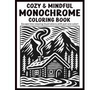 Cozy & Mindful Monochrome Coloring Book: Escape into Relaxing Illustrations with Just One Color!