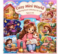 Cozy Mini World Coloring Book Collection for Kids Ages 5-10: 150 Bold & Easy Cute, Magical & Job-Themed Coloring Pages (Vol.1-3)